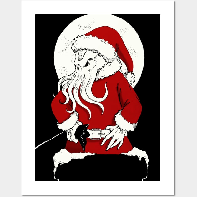 Christmas Cthulhu Wall Art by Rina_Iovil